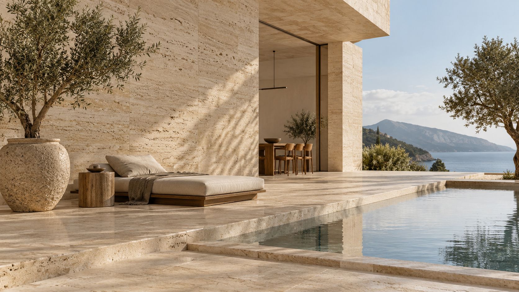 Mexican architectural travertine